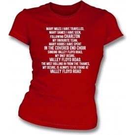 Valley Floyd Road (Charlton Athletic) Womens Slim Fit T-Shirt