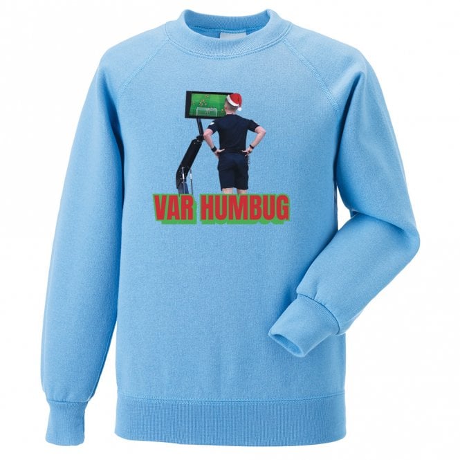 VAR Humbug Sky Blue Kids Christmas Jumper