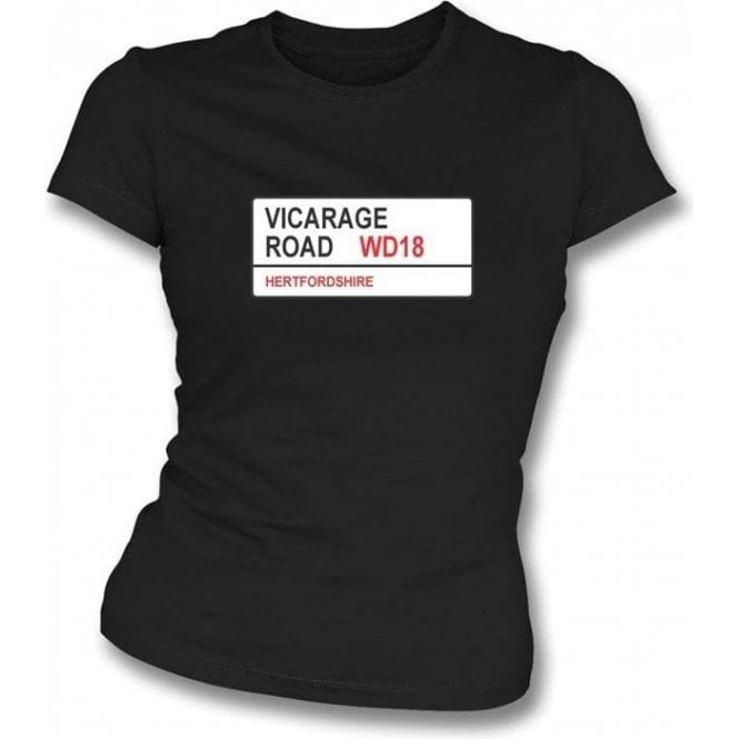 Vicarage Road WD18 Women's Slimfit T-Shirt (Watford)