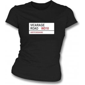 Vicarage Road WD18 Women's Slimfit T-Shirt (Watford)