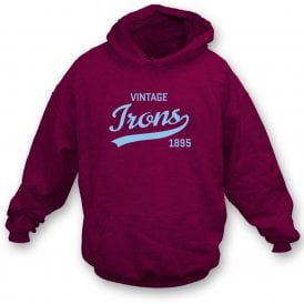 Vintage Irons (West Ham United Influenced) Kids Hooded Sweatshirt