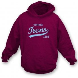 Vintage Irons (West Ham United Influenced) Organic Hooded Sweatshirt