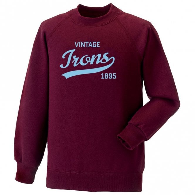 Vintage Irons (West Ham United Influenced) Organic Sweatshirt