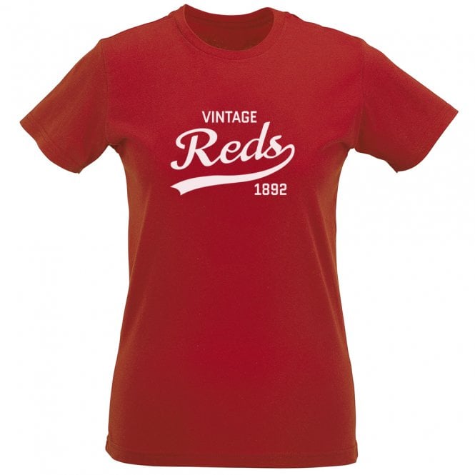 Vintage Reds (Liverpool Influenced) Womens Slim Fit T-Shirt