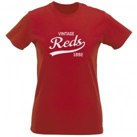 Vintage Reds (Liverpool Influenced) Womens Slim Fit T-Shirt