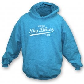 Vintage Sky Blues (Manchester City Influenced) Hooded Sweatshirt