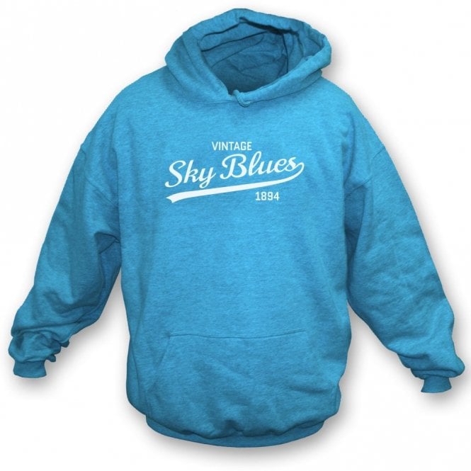 Vintage Sky Blues (Manchester City Influenced) Organic Hooded Sweatshirt