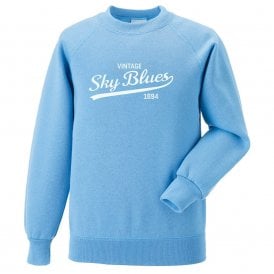 Vintage Sky Blues (Manchester City Influenced) Organic Sweatshirt