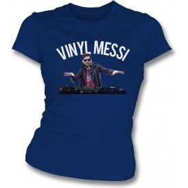 Vinyl Messi (Barcelona) Womens Slim Fit T-Shirt