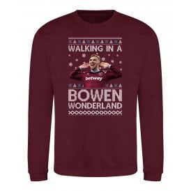 Walking In A Bowen Wonderland (Jarrod Bowen - West Ham Influenced) Kids Christmas Jumper