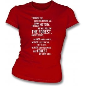 We All Follow the Forest Womens Slim Fit T-Shirt (Nottingham Forest)