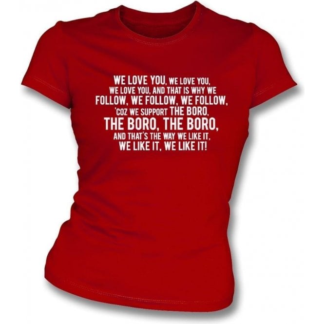 We Love You (Stevenage) Womens Slim Fit T-Shirt