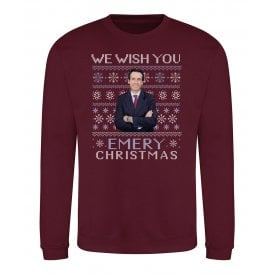 We Wish You Emery Christmas (Unai Emery - Aston Villa Influenced) Kids Christmas Jumper