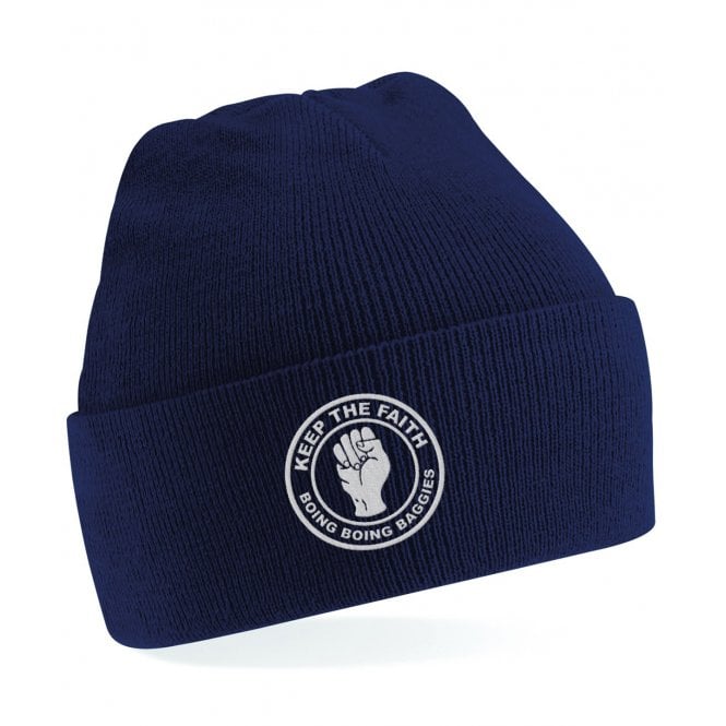 West Brom Influenced Keep The Faith Logo Embroidered Terrace Kids Beanie