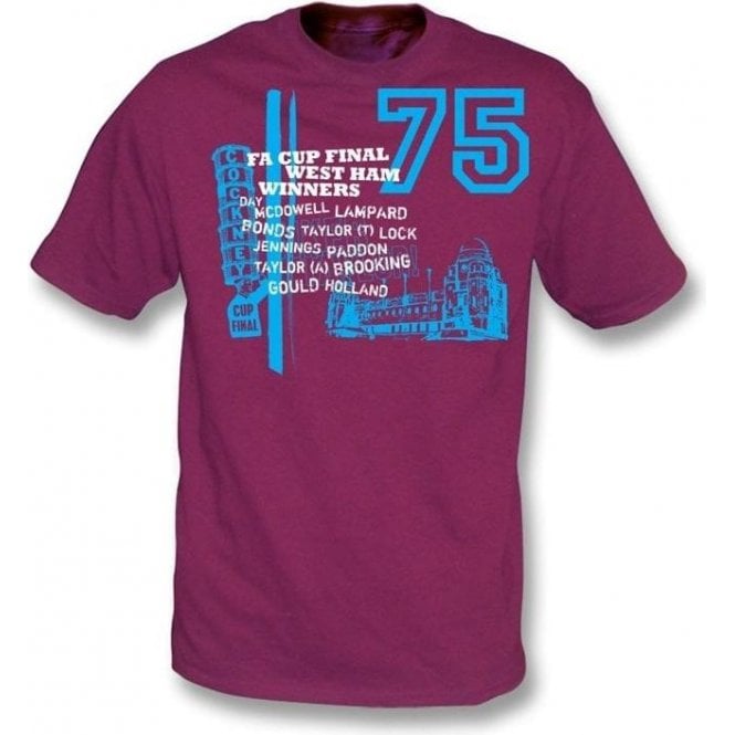West Ham 1975 FA Cup Final t-shirt