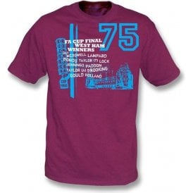 West Ham 1975 FA Cup Final t-shirt