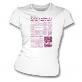 West Ham 1975 FA Cup Headline Womens Slim Fit T-Shirt