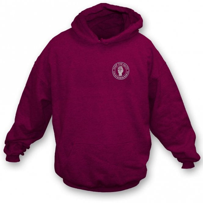 West Ham Influenced Keep The Faith Embroidered Terrace Kids Varsity Hoodie