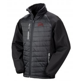 West Ham Influenced Vintage Logo Embroidered Away Days Padded Softshell Jacket