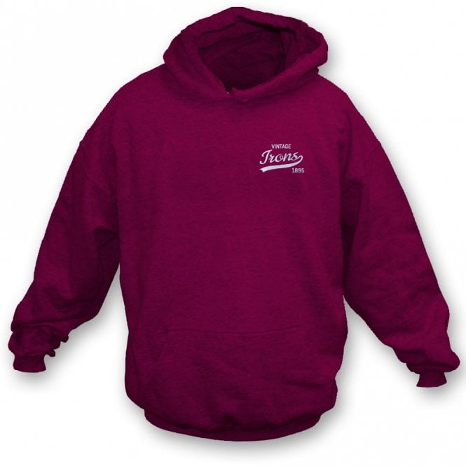 West Ham Influenced Vintage Logo Embroidered Terrace Kids Varsity Hoodie