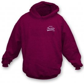 West Ham Influenced Vintage Logo Embroidered Terrace Kids Varsity Hoodie