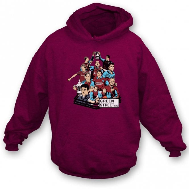 West Ham Legends (Collage) Hooded Sweatshirt