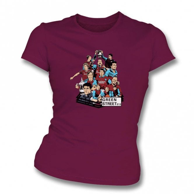 West Ham Legends (Collage) Womens Slim Fit T-Shirt