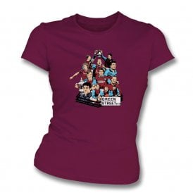 West Ham Legends (Collage) Womens Slim Fit T-Shirt
