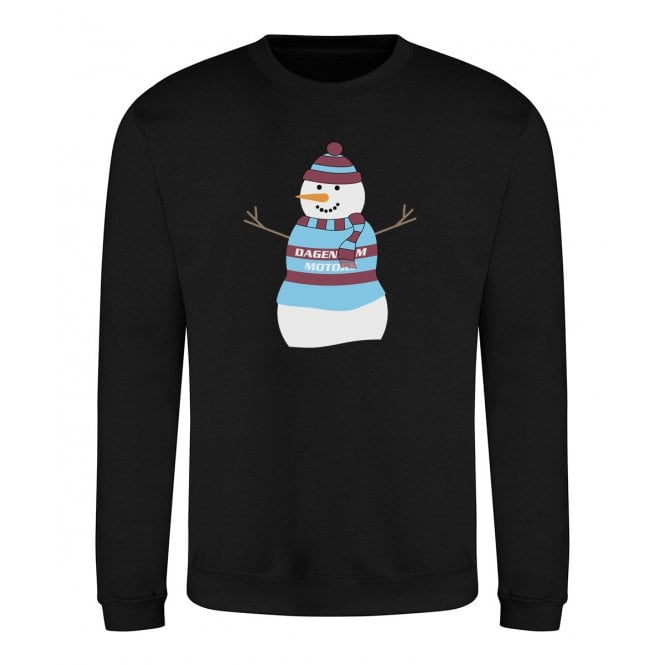 West Ham United Influenced Snowman Kids Christmas Jumper
