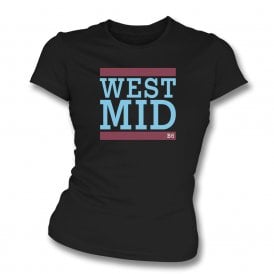 WEST MID (Aston Villa Influenced) Womens Slim Fit T-Shirt