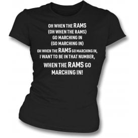 When The Rams Go Marching In (Derby County) Womens Slim Fit T-Shirt