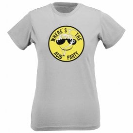 Where's The Acid Party Womens Slim Fit T-Shirt