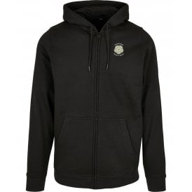 Yorkshire Born & Bred Black Embroidered Left Breast Logo Zip Hooded Sweatshirt