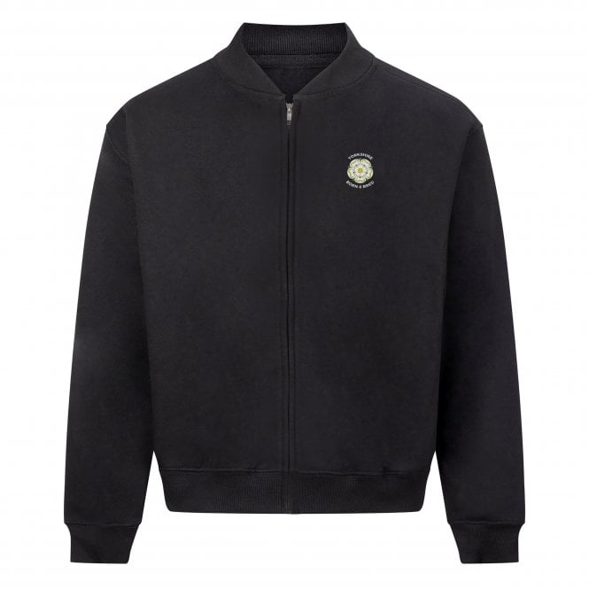 Yorkshire Born & Bred Heavyweight Embroidered Bomber Sweatshirt