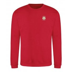 Yorkshire Born & Bred Red Embroidered Left Breast Logo Sweatshirt