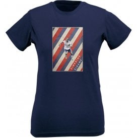 Zinedine Zidane (France) Vintage Poster Womens Slim Fit T-Shirt